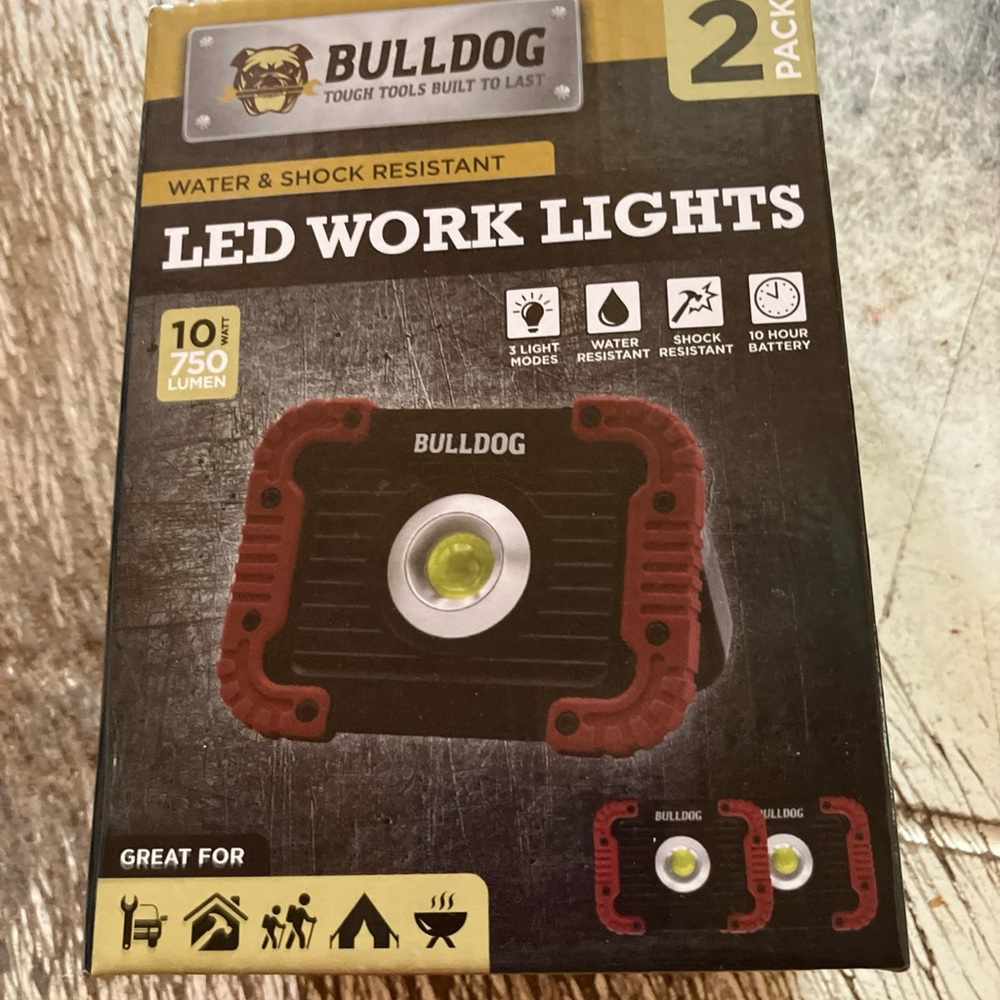 Red and Black LED Work Light - 2 Pack